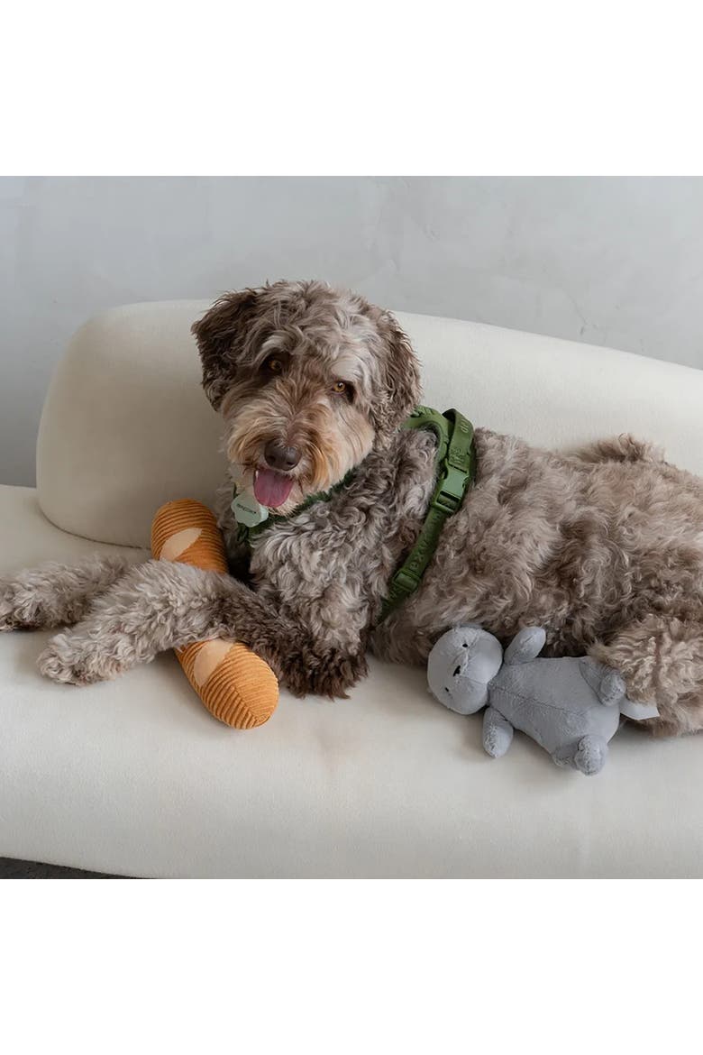 Baguette Squeak & Crinkle Plushie Dog Toy, Alternate, color, Brown