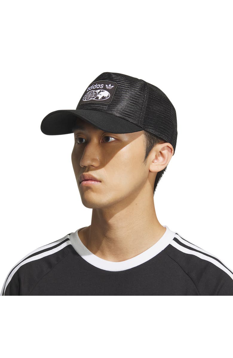 adidas Worldwide Full Mesh Snapback Trucker Hat, Alternate, color,