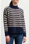 selected Navy And Camel Stripe