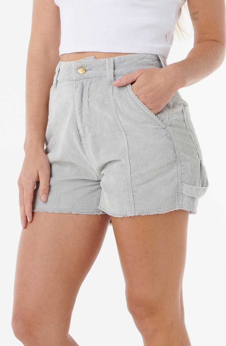 Rip Curl Pacific Dreams Frayed Corduroy Shorts, Alternate, color, Blue Grey