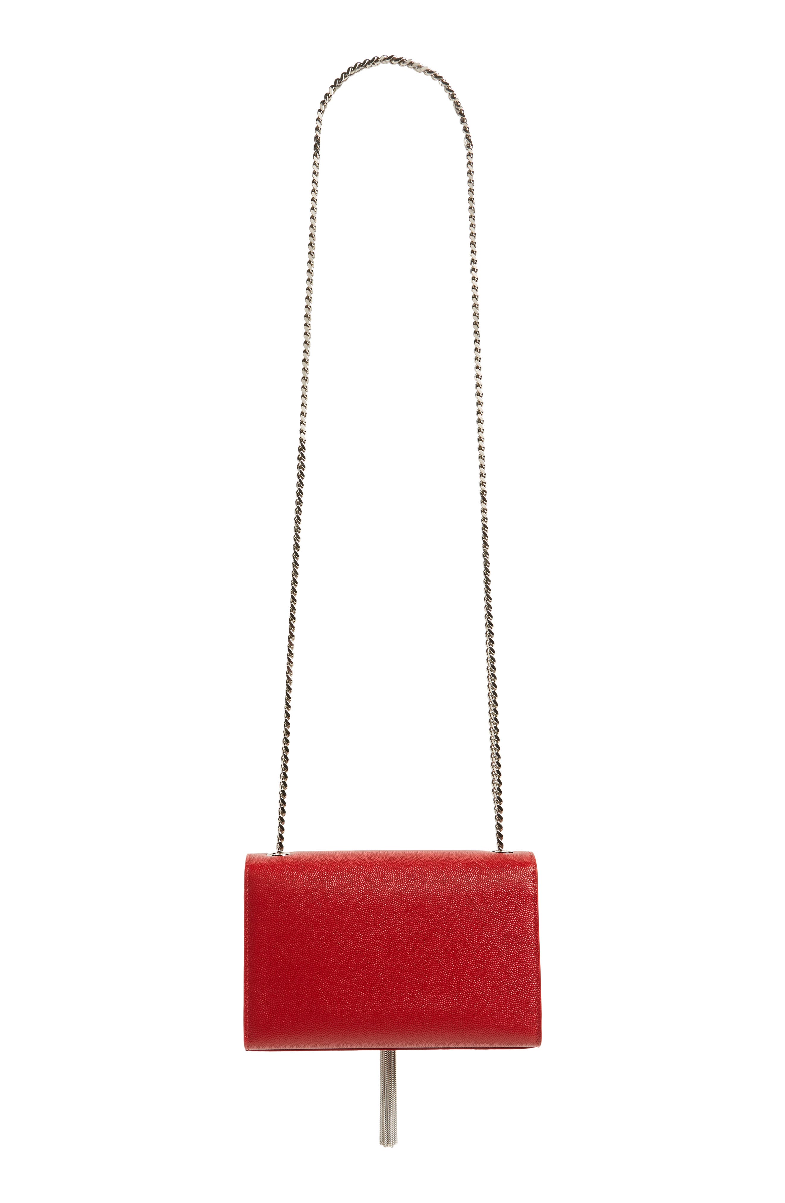 Saint Laurent Small Kate Textured Leather Crossbody Bag, Alternate, color, 