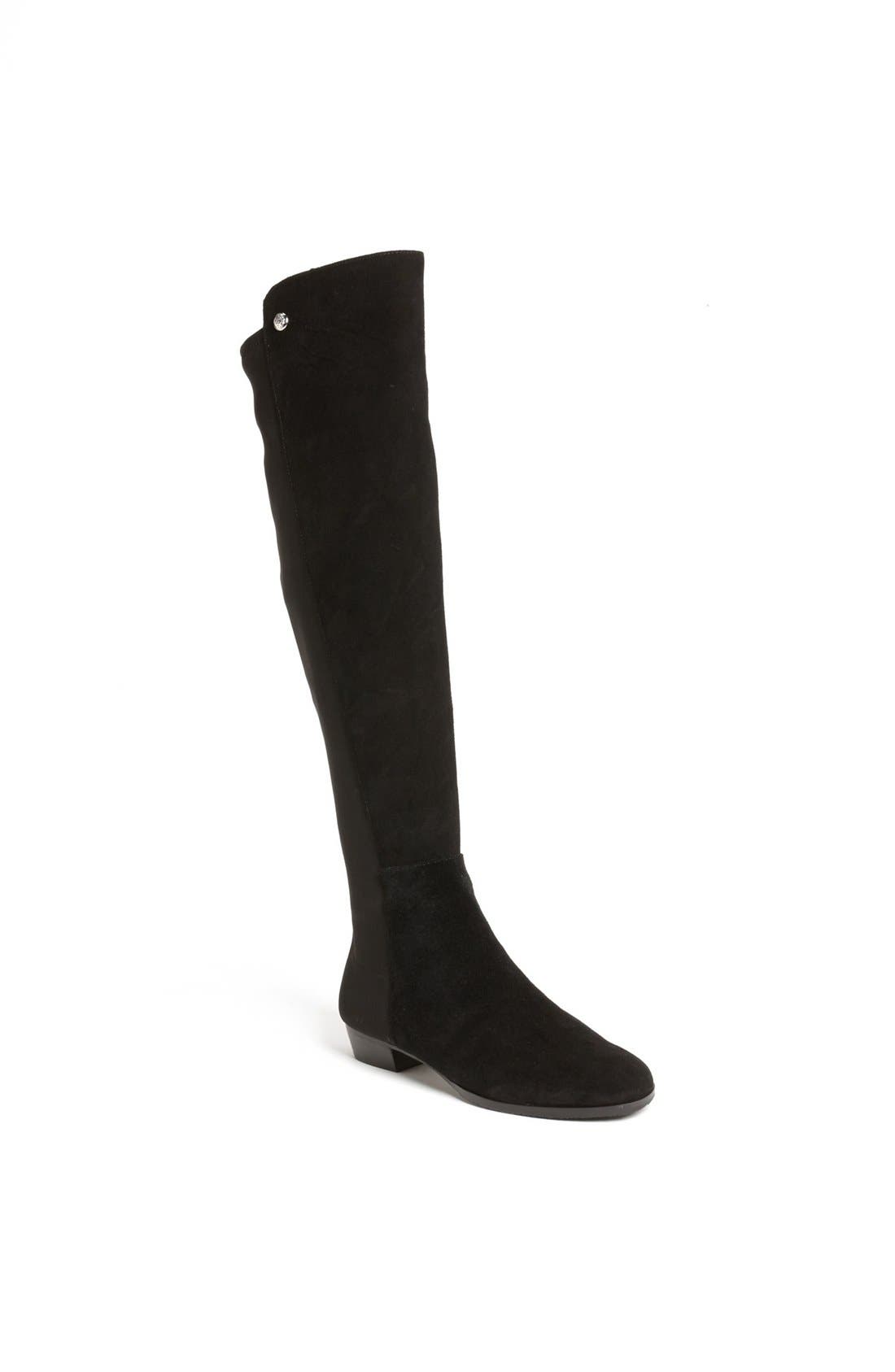 'Karita' Over the Knee Boot, Main, color, BLACK SUEDE