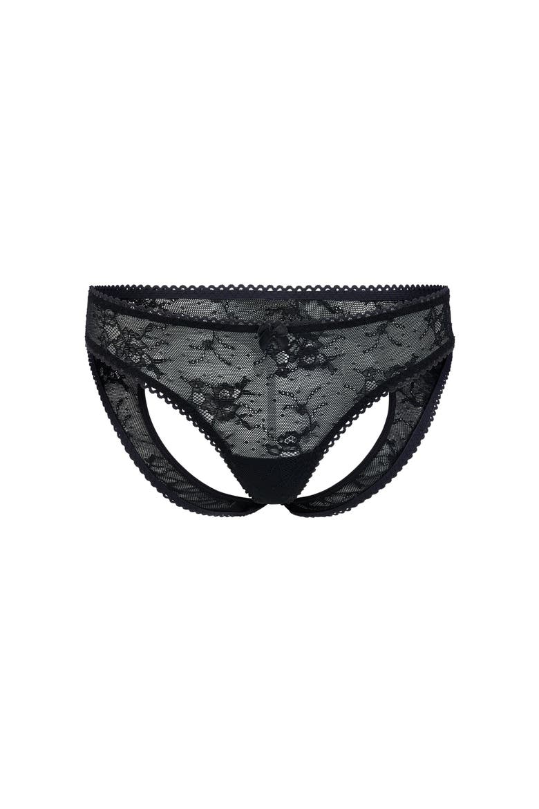 Amore Cheeky Panties, Alternate, color, Black