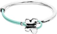UNODE50 Silver-Tone Butterfly Leather Bracelet