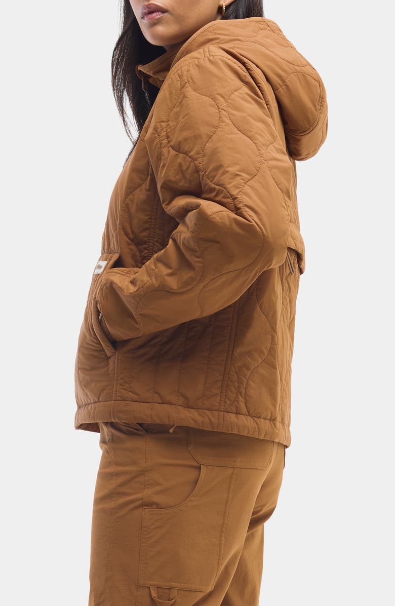 Halfdays Bessie Water Resistant Packable Quilted Puffer Jacket, Alternate, color, Nuthatch