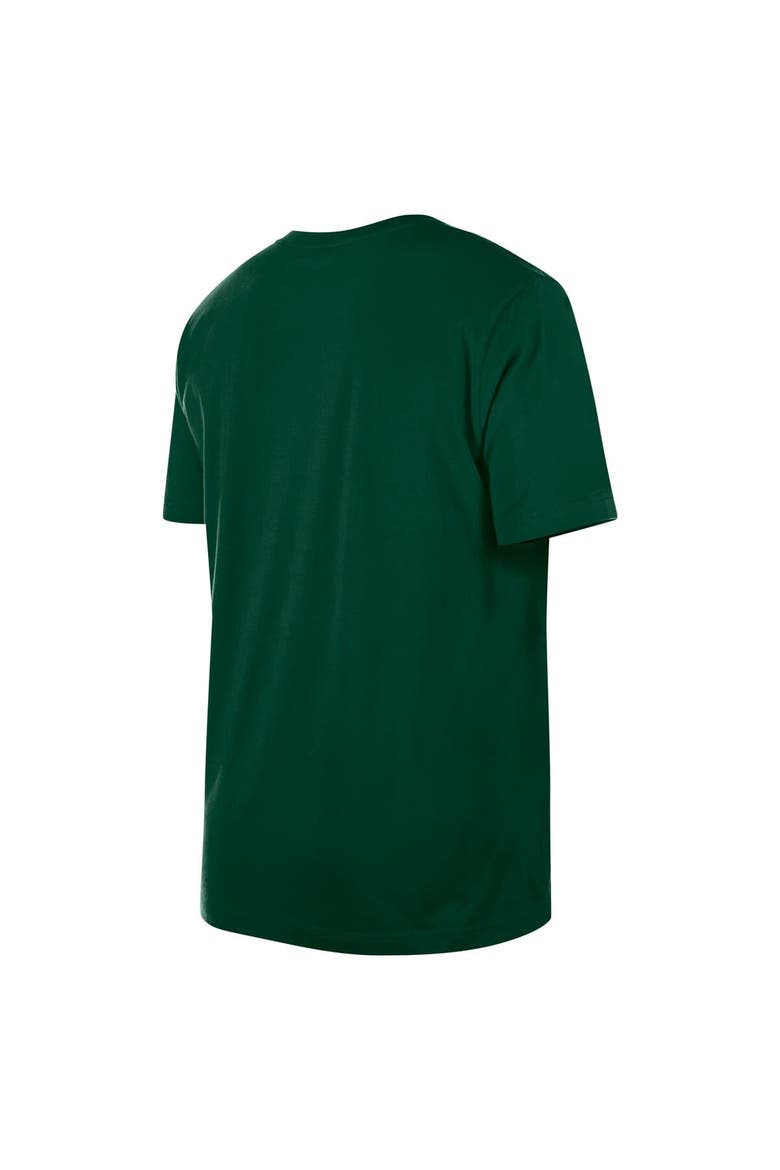 Men's New Era Hunter Green Milwaukee Bucks Enzyme Wash Oversized T-Shirt, Alternate, color, Hunter Green