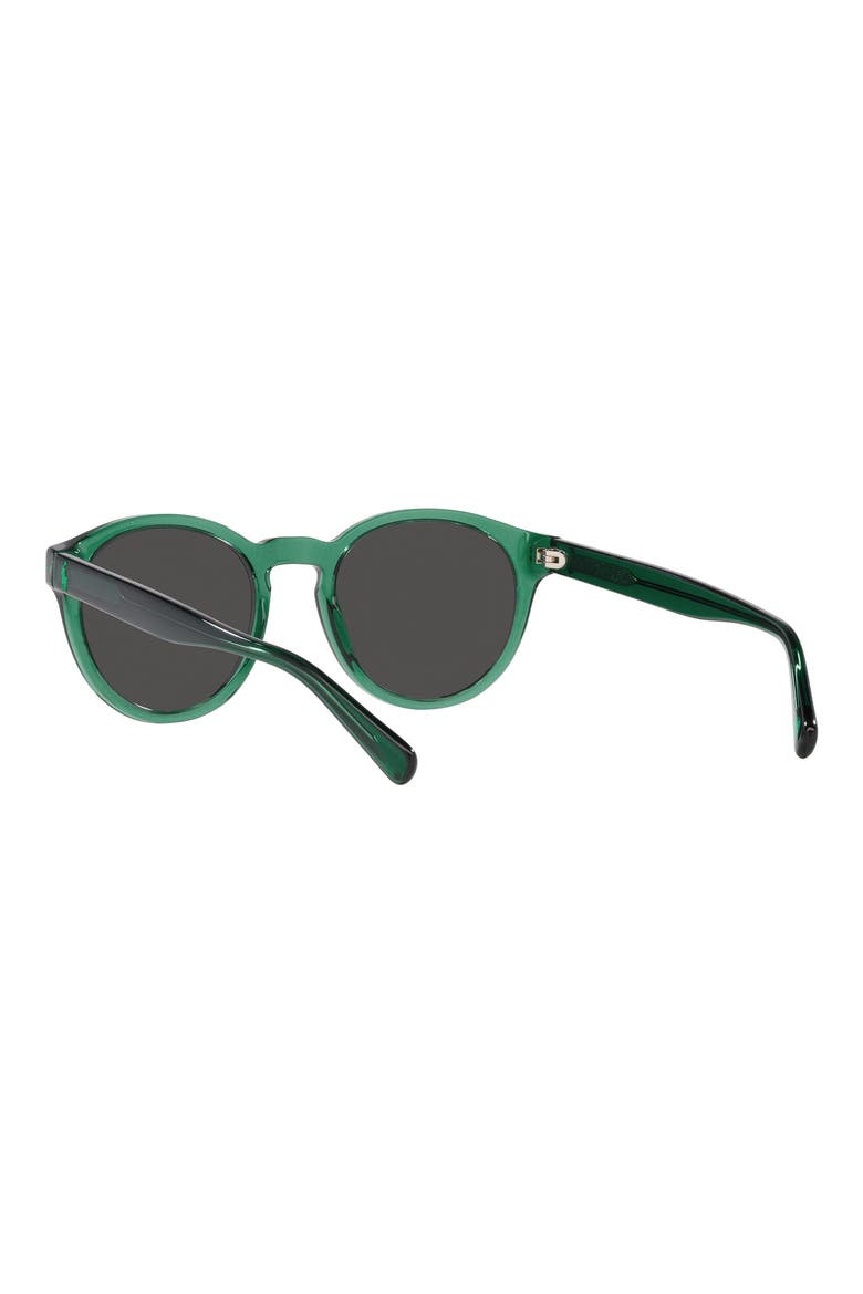 51mm Round Sunglasses, Alternate, color, GREEN