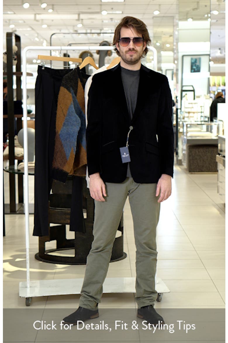 Black Textured Stretch Cotton Sport Coat video