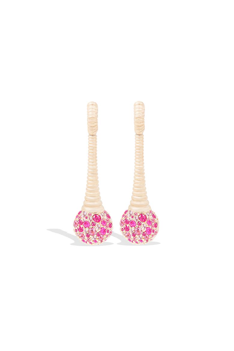 Revel Bobble Chandelier Earring, Main, color, Pink Sapphire