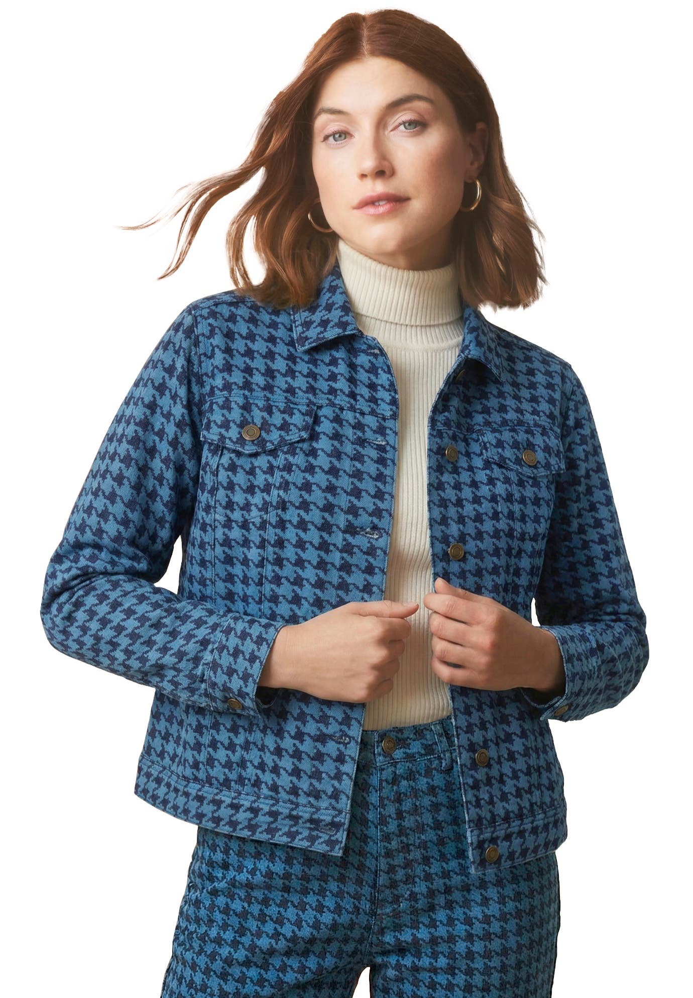 DENIM HOUNDSTOOTH