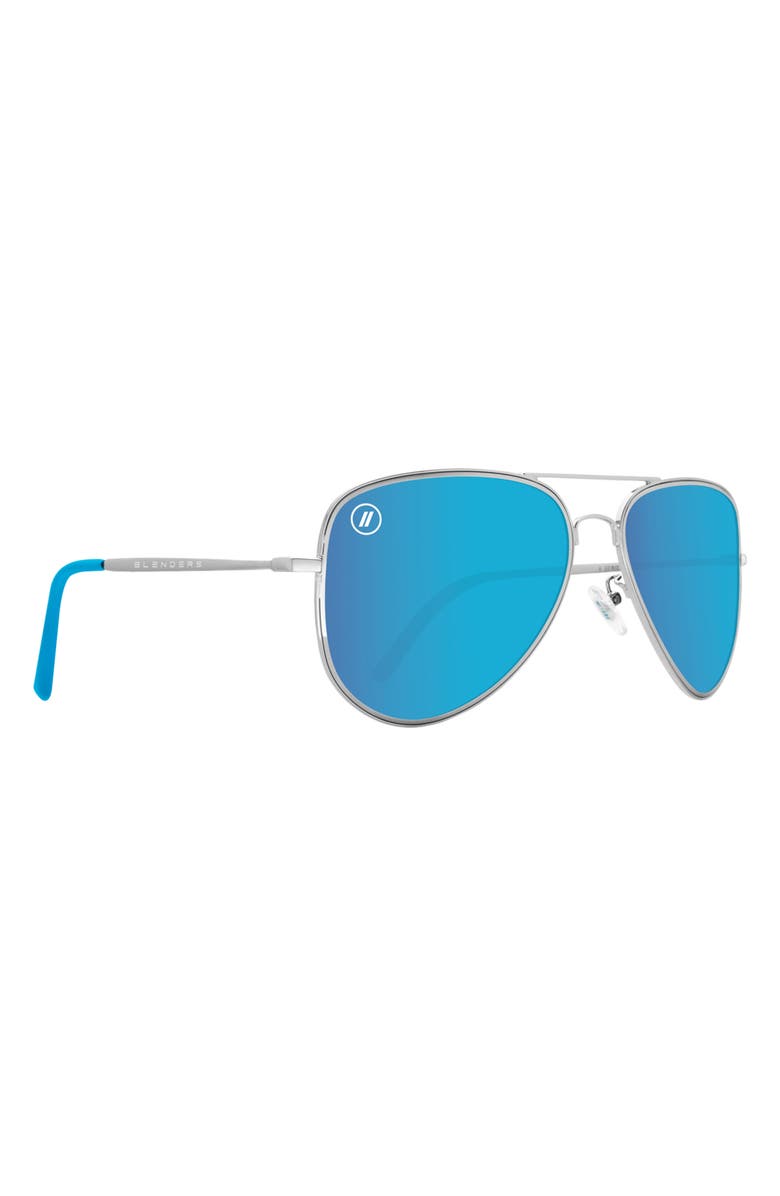 Blenders Eyewear 58mm A Series Polarized Aviator Sunglasses, Alternate, color, Blue Angel