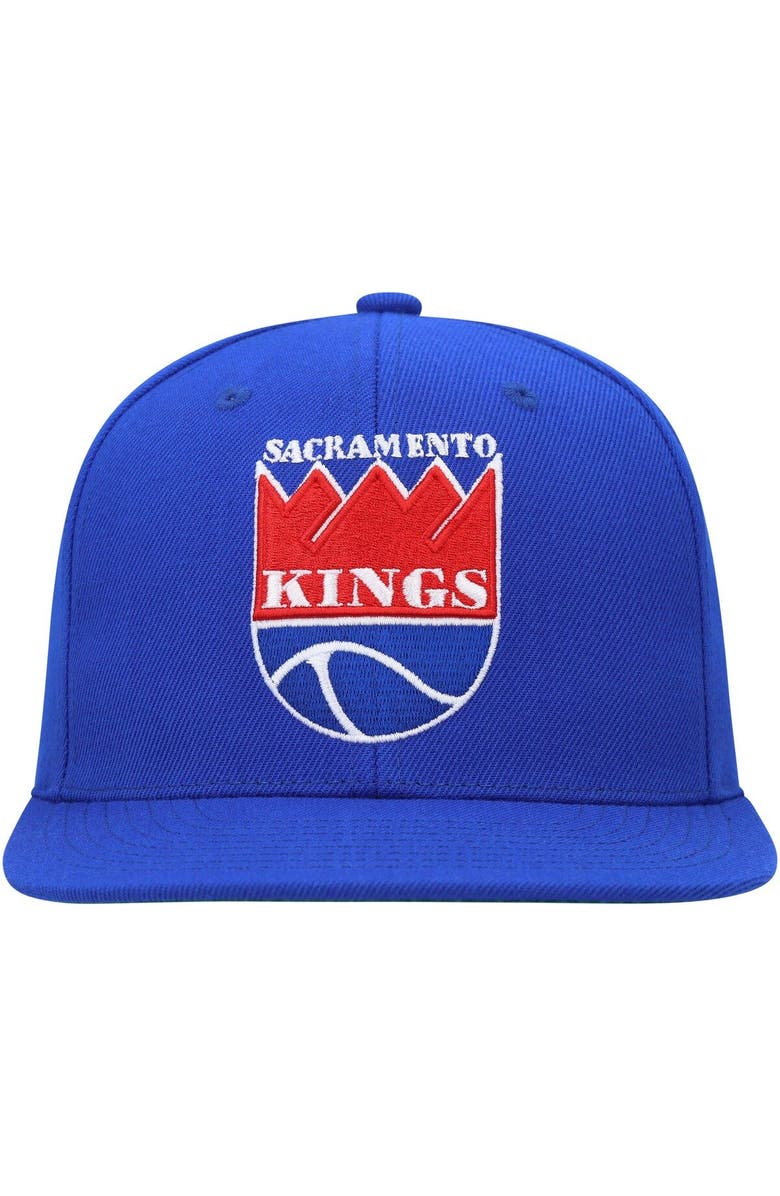 Mitchell & Ness Men's Mitchell & Ness Blue Sacramento Kings Hardwood Classics MVP Team Ground 2.0 Fitted Hat, Alternate, color, Blue