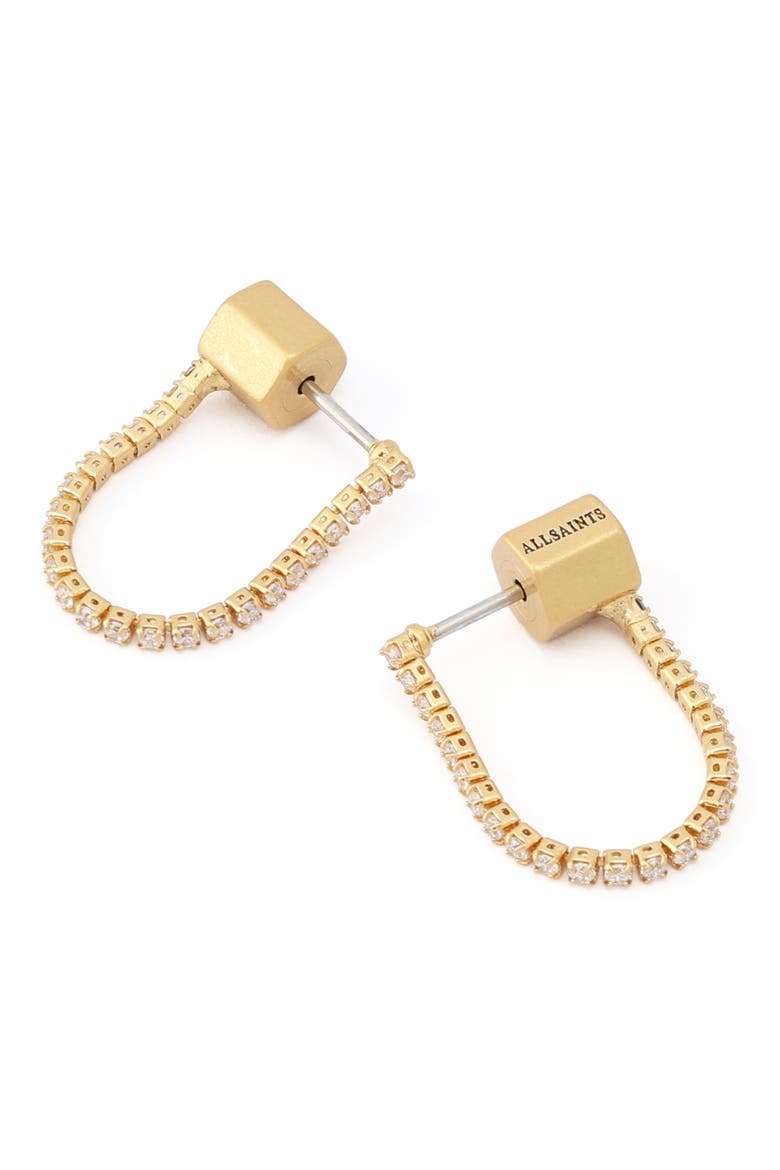 Crystal Front-to-Back Hoop Earrings, Alternate, color, CRYSTAL/ GOLD