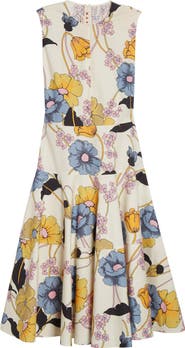 Marni Low Waist Flared Midi Dress