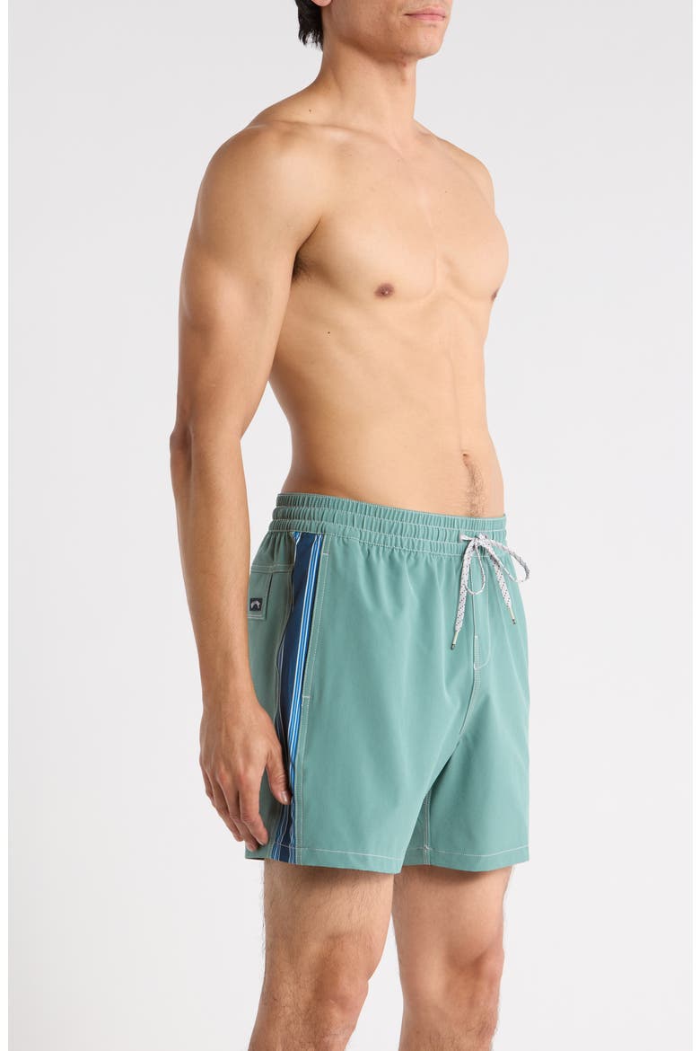 Dbah Panel Loopback Swim Trunks, Alternate, color, DEEP SEA