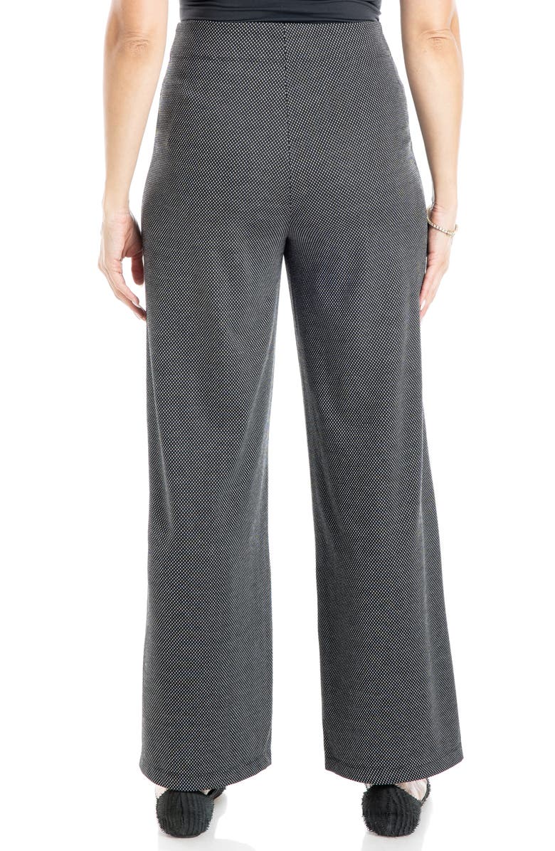 MAX STUDIO Sailor High Waist Wide Leg Pants, Alternate, color, Black/Ivory Pin Dot