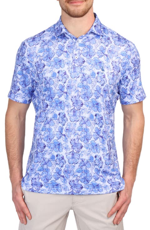 Hibiscus Print Performance Polo
