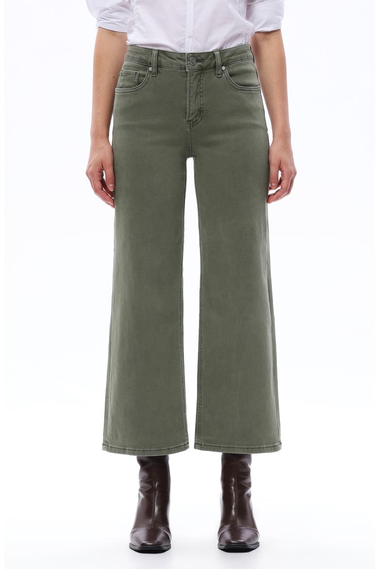 Bella Crop Straight Leg Jeans, Main, color, GREEN