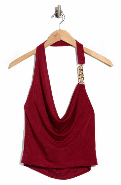 Marvelle Plunge Hardware Halter Top