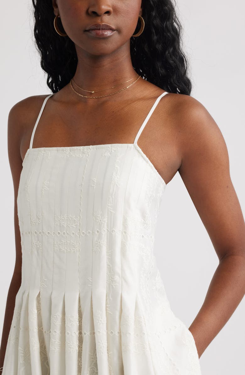 Treasure & Bond Embroidered Maxi Sundress, Alternate, color, Ivory Egret