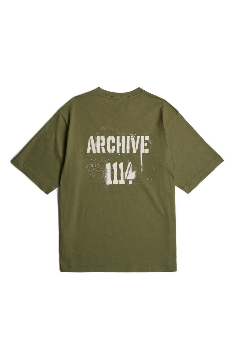 G-STAR Sprayed 89 Boxy Organic Cotton Graphic T-Shirt, Alternate, color, Shadow Olive