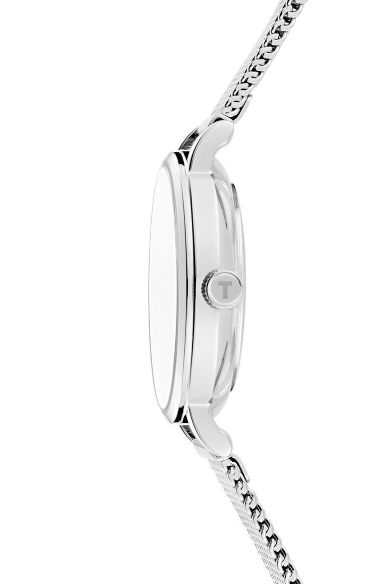 Staciie Blue Dial Bracelet Watch, 28mm, Alternate, color, SILVER