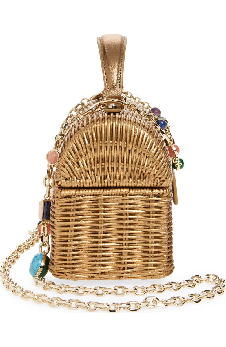 JUDITH LEIBER COUTURE Isla Wicker Top Handle Bag, Alternate, color,
