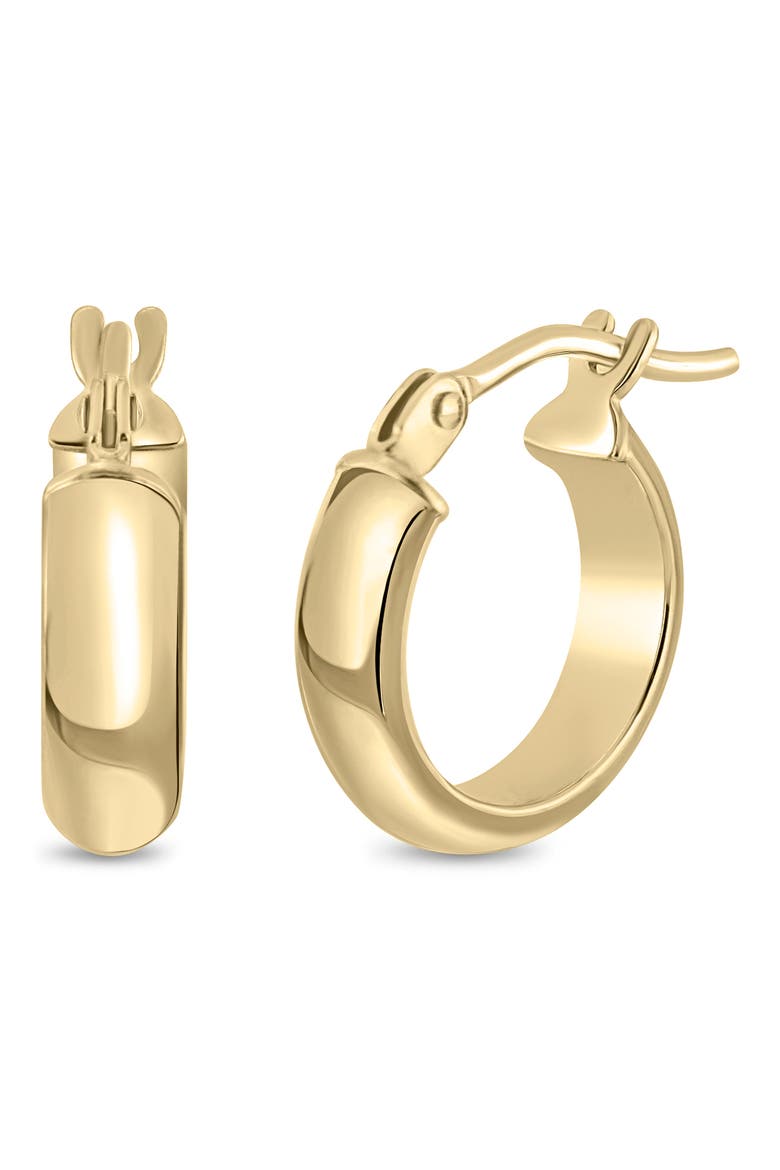 14k Gold Huggie Hoop Earrings, Main, color, 14KY