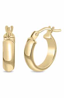 14k Gold Huggie Hoop Earrings