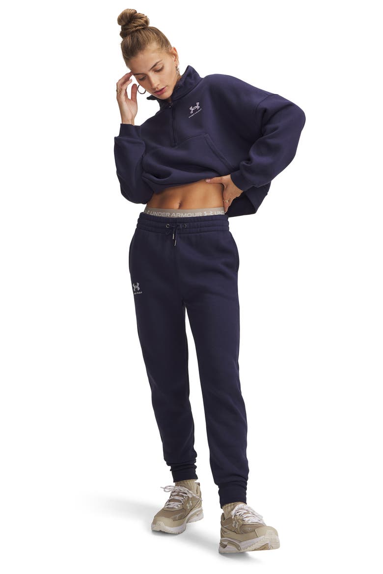 Icon Fleece Joggers, Alternate, color, MIDNIGHT NAVY / / WHITE