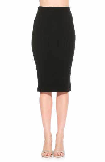 Alexia Admor Zion Cable Knit Midi Skirt