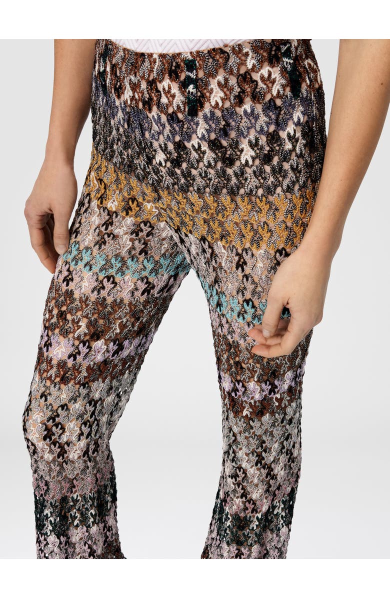 Missoni Flare Pants In Embroidered Lace, Alternate, color, Multicoloured