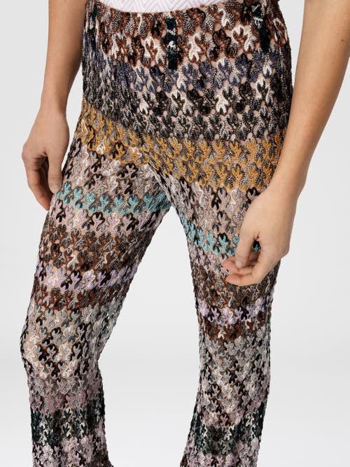 Missoni Striped Metallic-knit Trousers In Multi