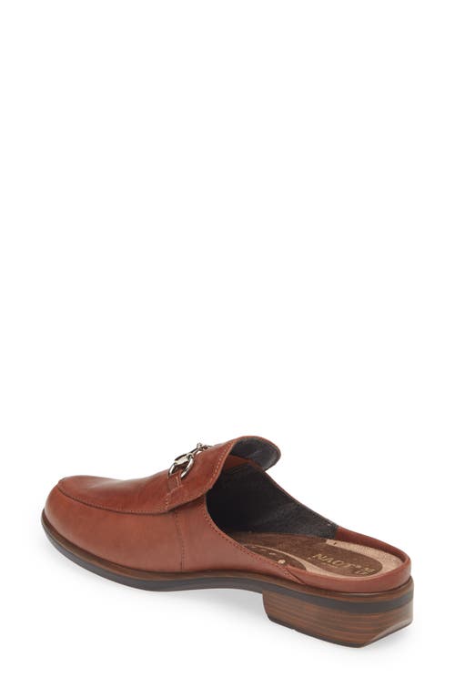 Naot Halny Mule In Soft Chestnut Leather