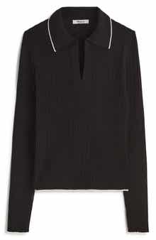 Madewell The Signature Knit Johnny Collar Sweater