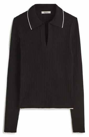 Madewell The Signature Knit Johnny Collar Sweater