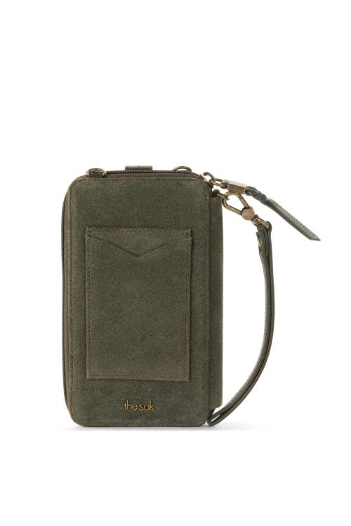 The Sak Silverlake N/s Smartphone Crossbody In Moss Suede
