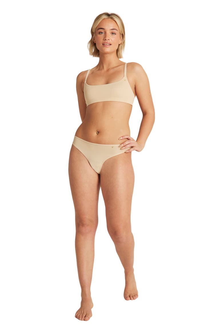 The Stretch Dipped Thong, Main, color, BARE01