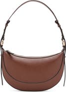 MANGO Oval Faux Leather Shoulder Bag