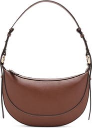 MANGO Oval Faux Leather Shoulder Bag