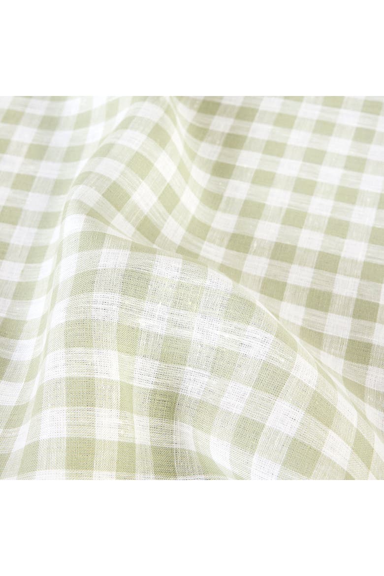 Linen Table Runner - Gingham Check, Alternate, color, Sage