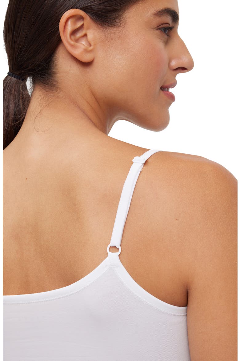Daily Comfort 2-Pack Stretch Cotton Camisoles, Alternate, color, WHITE