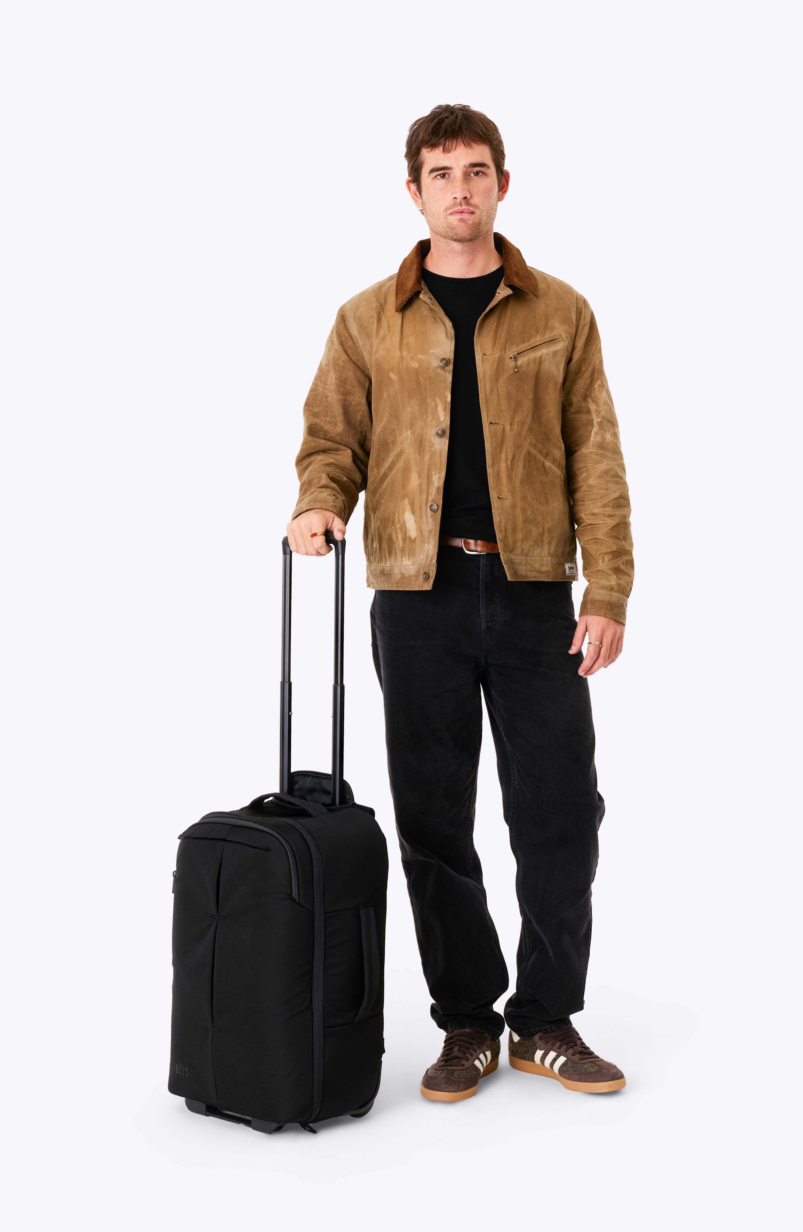 Béis The Pro Rolling Backpack, Alternate, color, Black