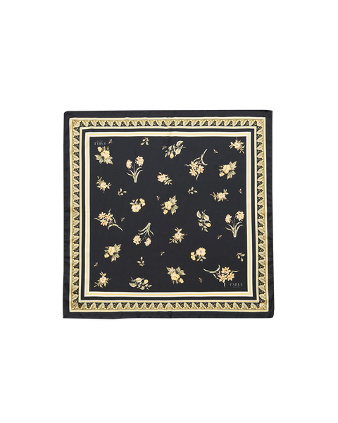 Nouveau Floral Small Square Scarf