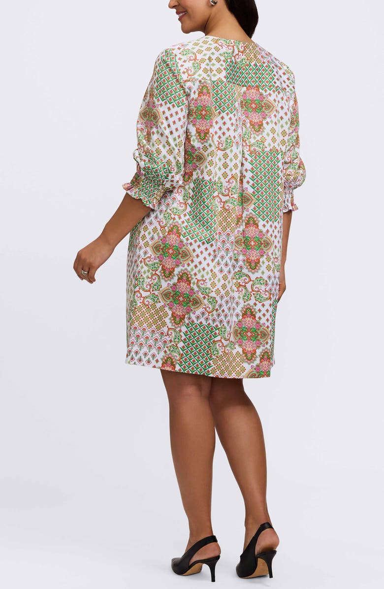 Foxcroft Alicia Patchwork Shift Dress, Alternate, color,