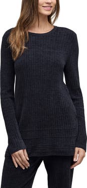 Barefoot Dreams® CozyChic® Ultra Lite® Textured Ribbed Button Sweater