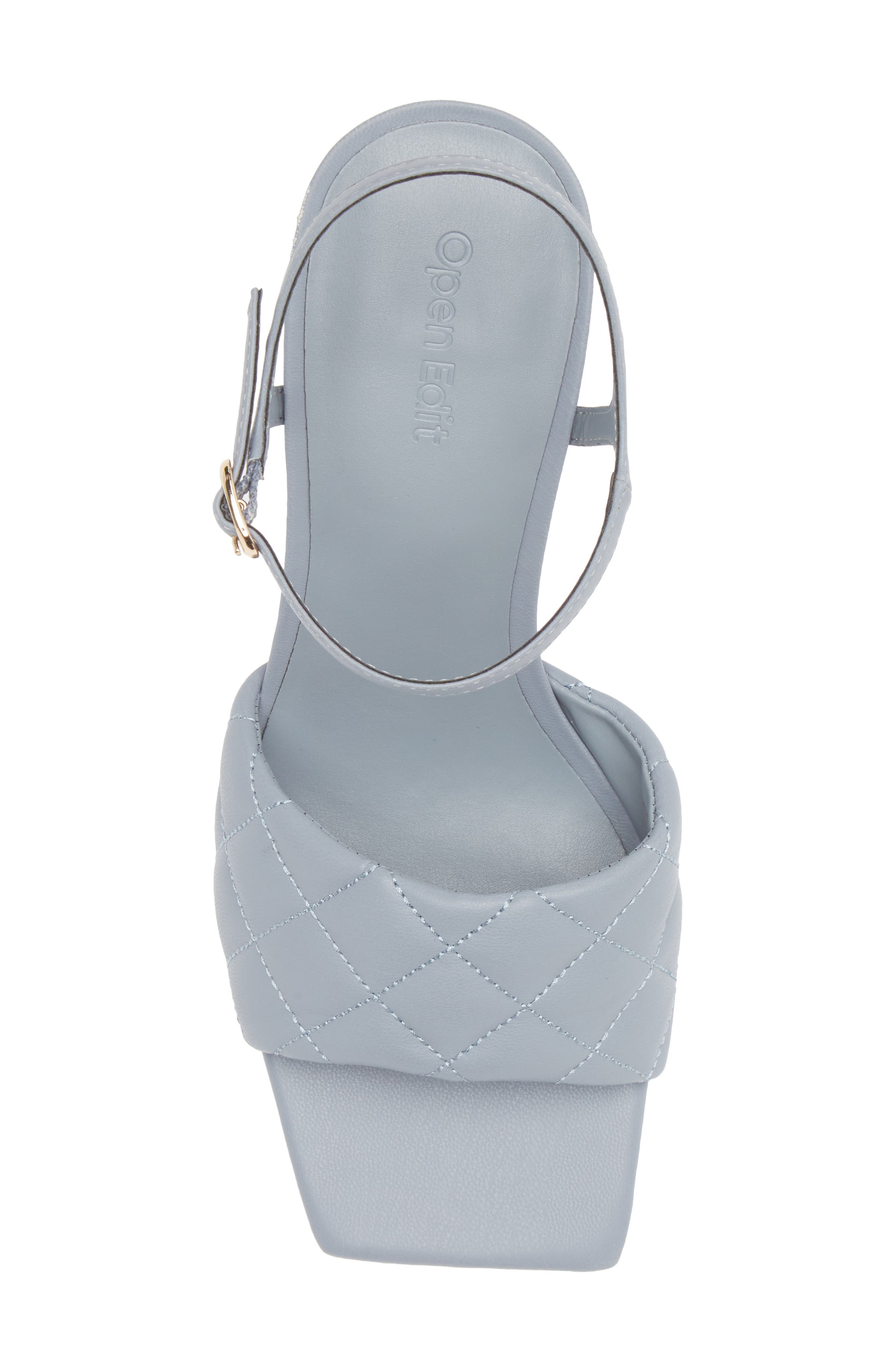 Austyn Quilted Sandal, Alternate, color, BLUE MINERAL