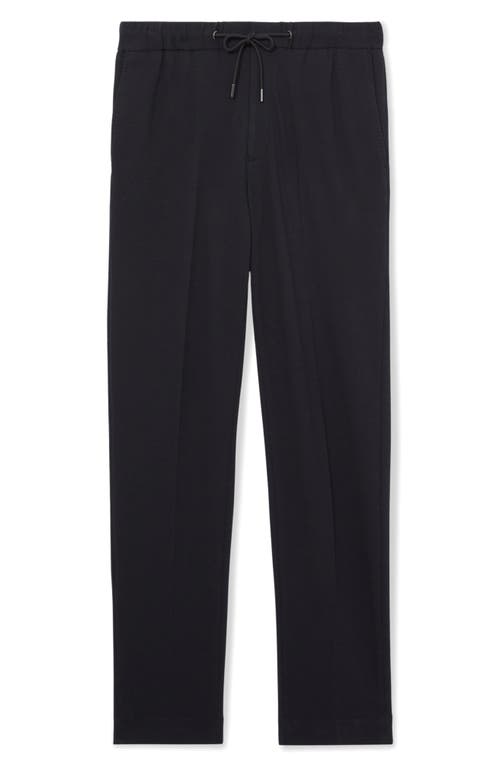 Reiss Barges Relaxed Fit Drawstring Pants In Black