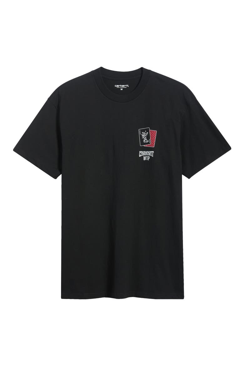 Playing Card Organic Cotton Graphic T-Shirt, Main, color, BLACK