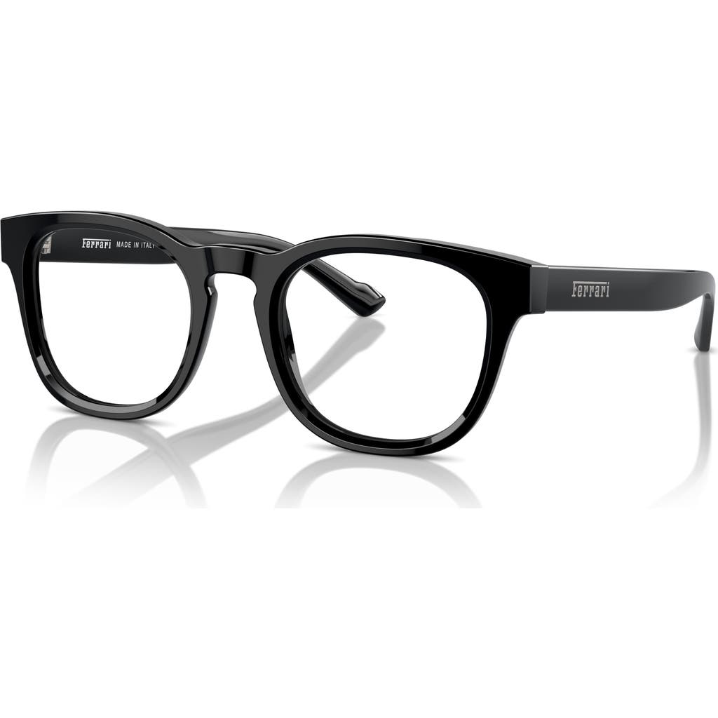 Ferrari 51mm Round Optical Glasses In Black